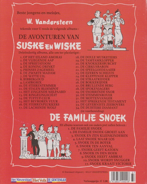 Suske en Wiske softcover VUM kranten uitgave NR: 33, 2005